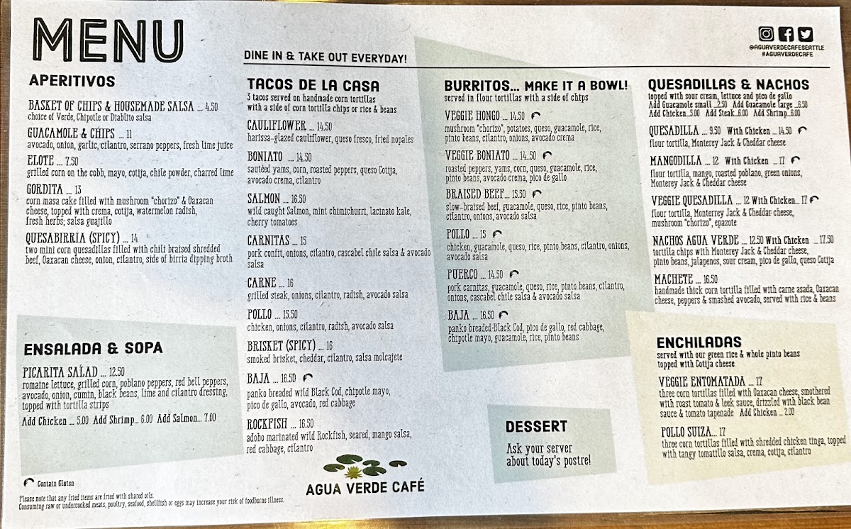 Agua Verde Cafe Menu - Image 4